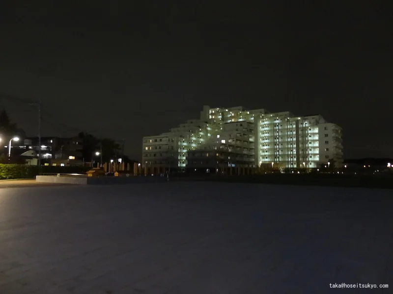 武蔵国府跡（国司館地区）史跡広場「国司館と家康御殿史跡広場」（東京都府中市）夜間ライトアップされていない