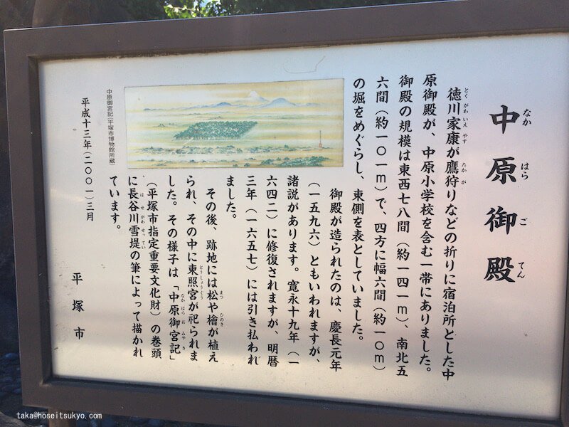 中原御殿案内看板