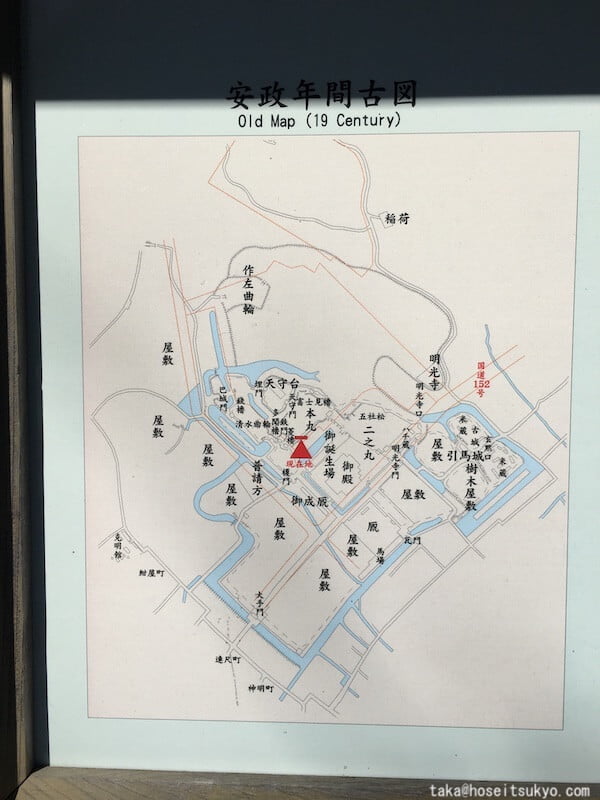 浜松城案内看板『安政年間古図』