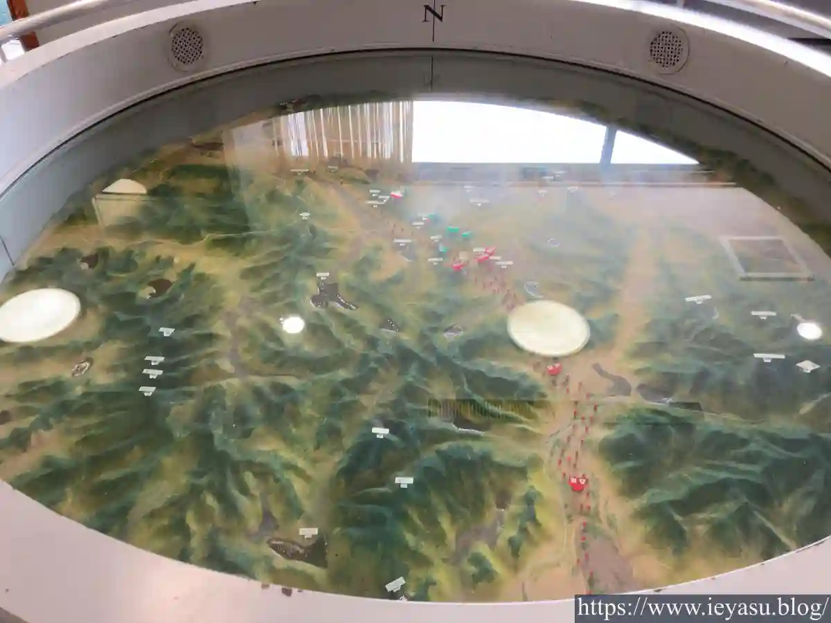 長久手市郷土資料室・展示物「小牧長久手の戦い」布陣図模型